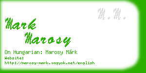 mark marosy business card